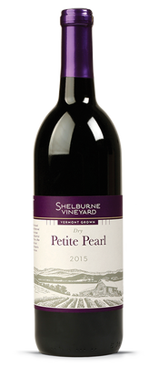 Shelburne Vineyard Petite Pearl bottle of wine