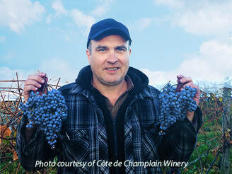 Christian DuBois from Cote de Champlain Winery who grows Plocher Vines grapes